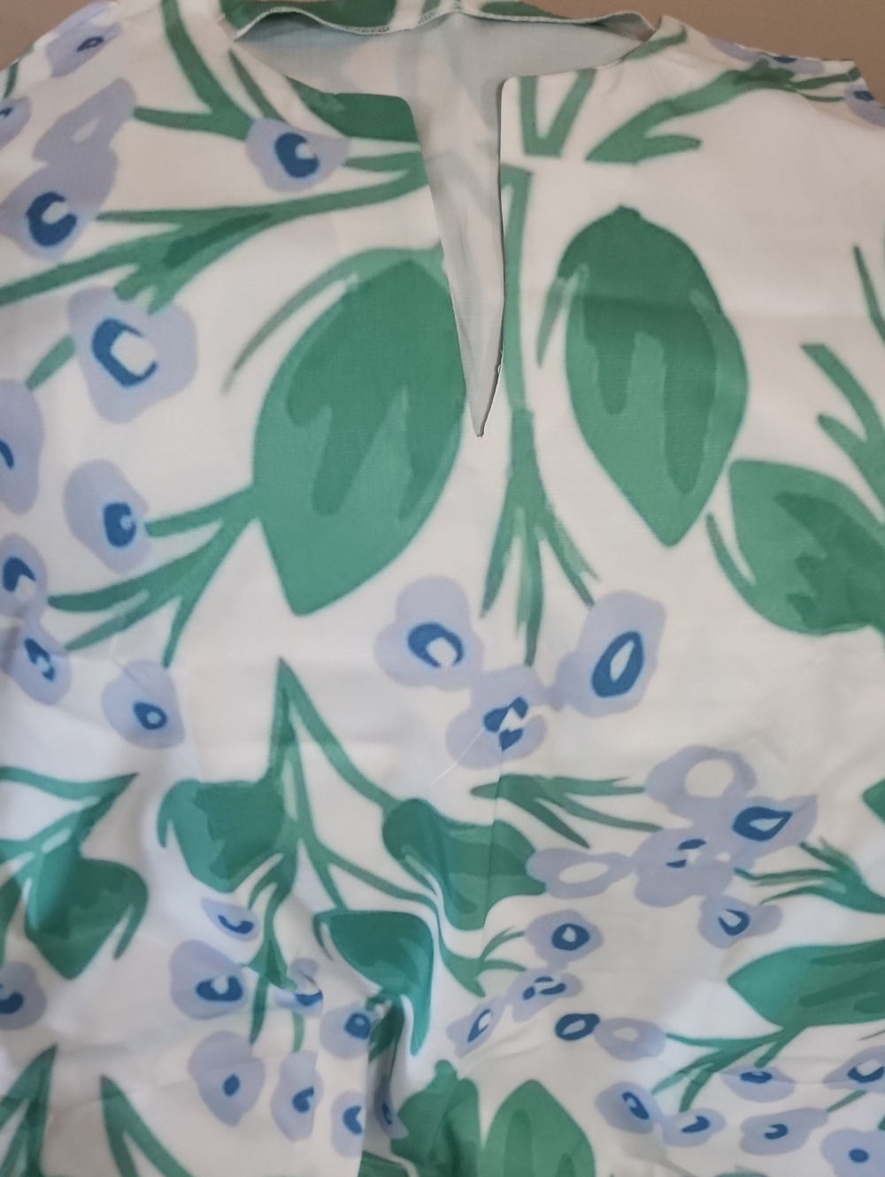 Floral Green and Blue Print Women's Pants Set